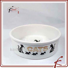 PORCELAIN PET BOWL WITH DECAL TOS076-9-A673